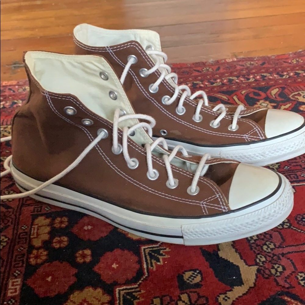 EUC Brown High-Top Converse